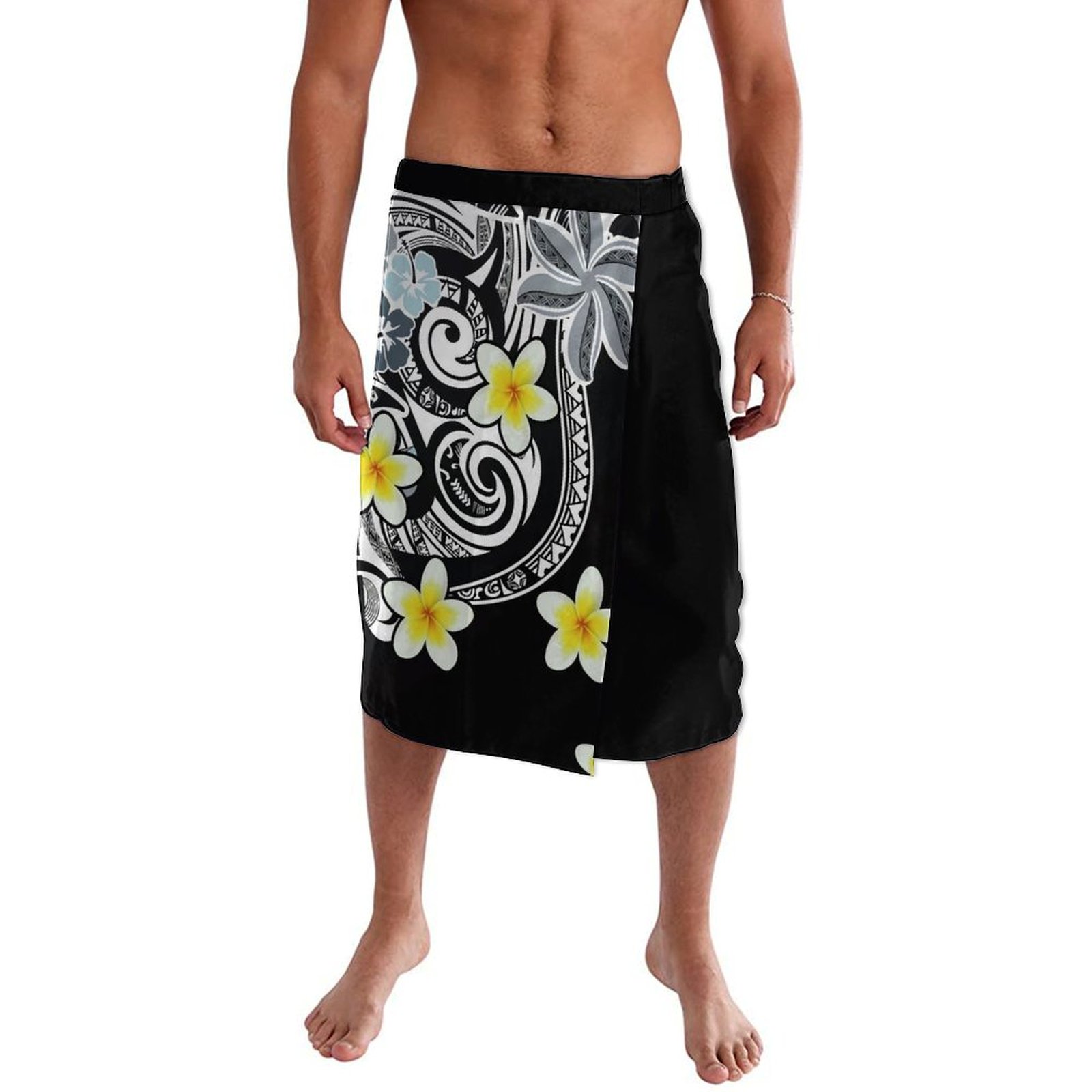 Sarong Men Wrap - Sarong Lavalava estampado polinesiano samoano para