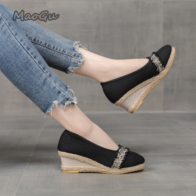 Zapatos de cuña tipo alpargata - Espadrille Slip On reseña y precio