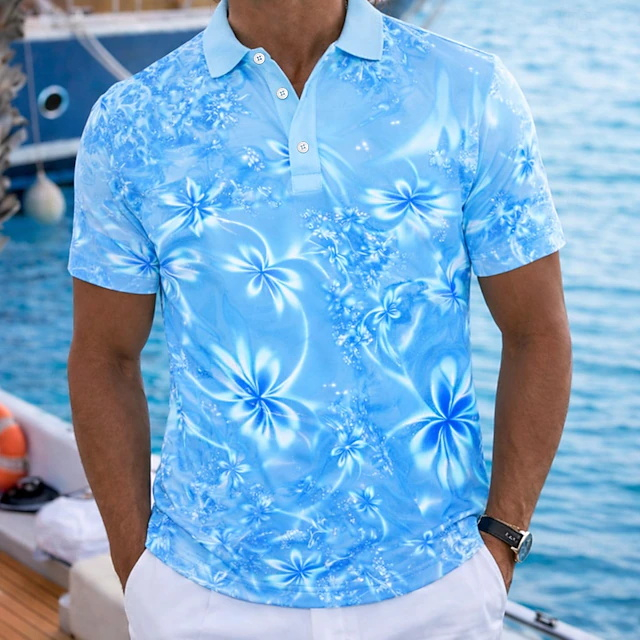 Polo de hombre estilo resort d - Resort Shirt Floral reseña y precio